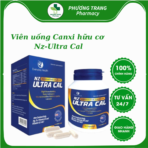 Viên uống Canxi hữu cơ Nz-Ultra Cal Giúp Hỗ Trợ Giúp Xương Chắc Khoẻ, Tăng Sức Đề Kháng