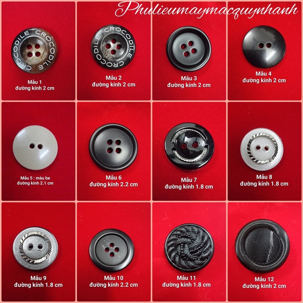 Cúc quần , cúc áo vest và cúc áo dạ ( 06 cúc )