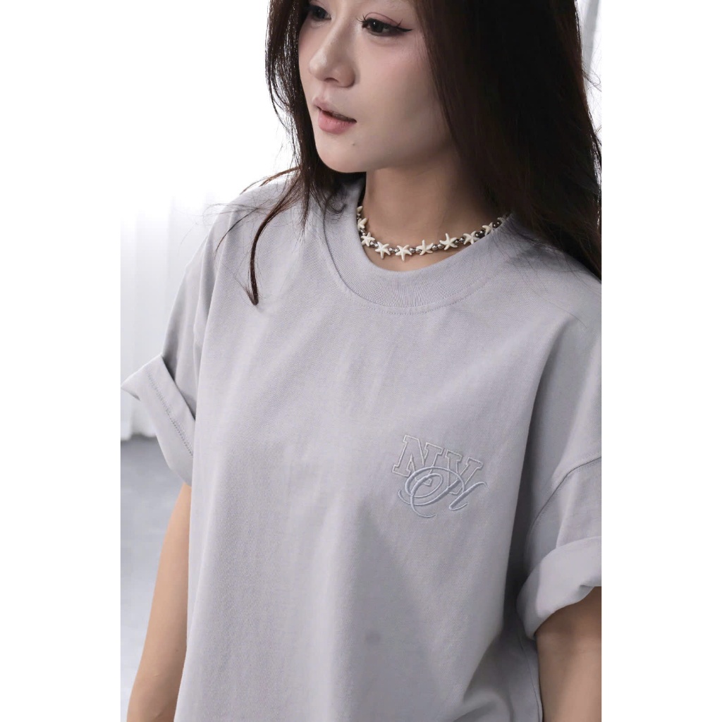 Áo Thun Boxy Couture Nevasome Cotton 250gsm Tay Lỡ Form Boxy Rộng Nam Nữ Cổ Tròn | BigBuy360 - bigbuy360.vn