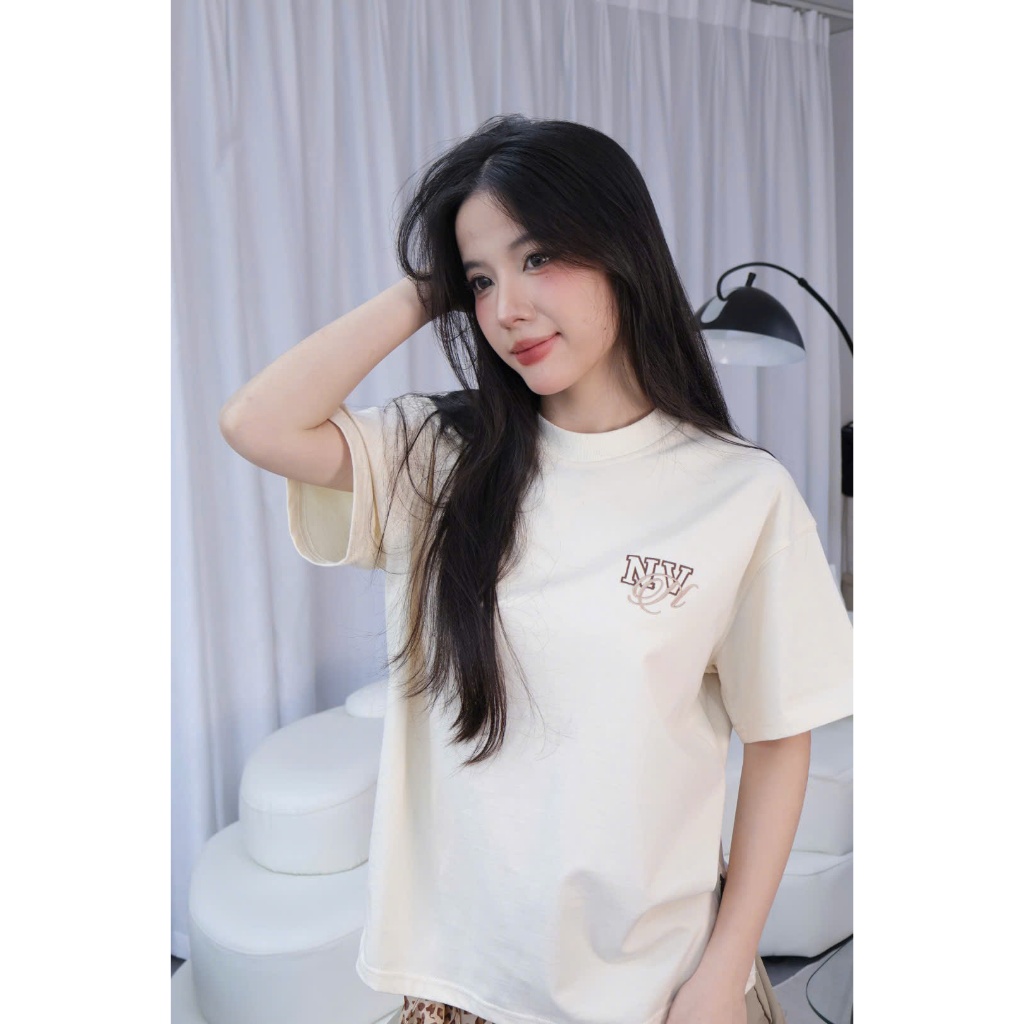 Áo Thun Boxy Couture Nevasome Cotton 250gsm Tay Lỡ Form Boxy Rộng Nam Nữ Cổ Tròn | BigBuy360 - bigbuy360.vn