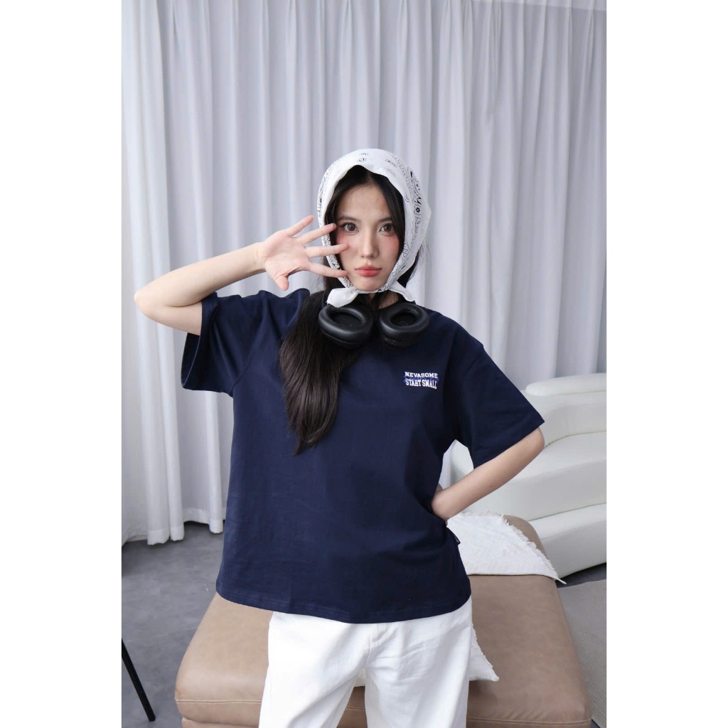 Áo Thun Boxy Dream Big Nevasome Cotton 250gsm Tay Lỡ Form Boxy Rộng Nam Nữ Cổ Tròn | BigBuy360 - bigbuy360.vn