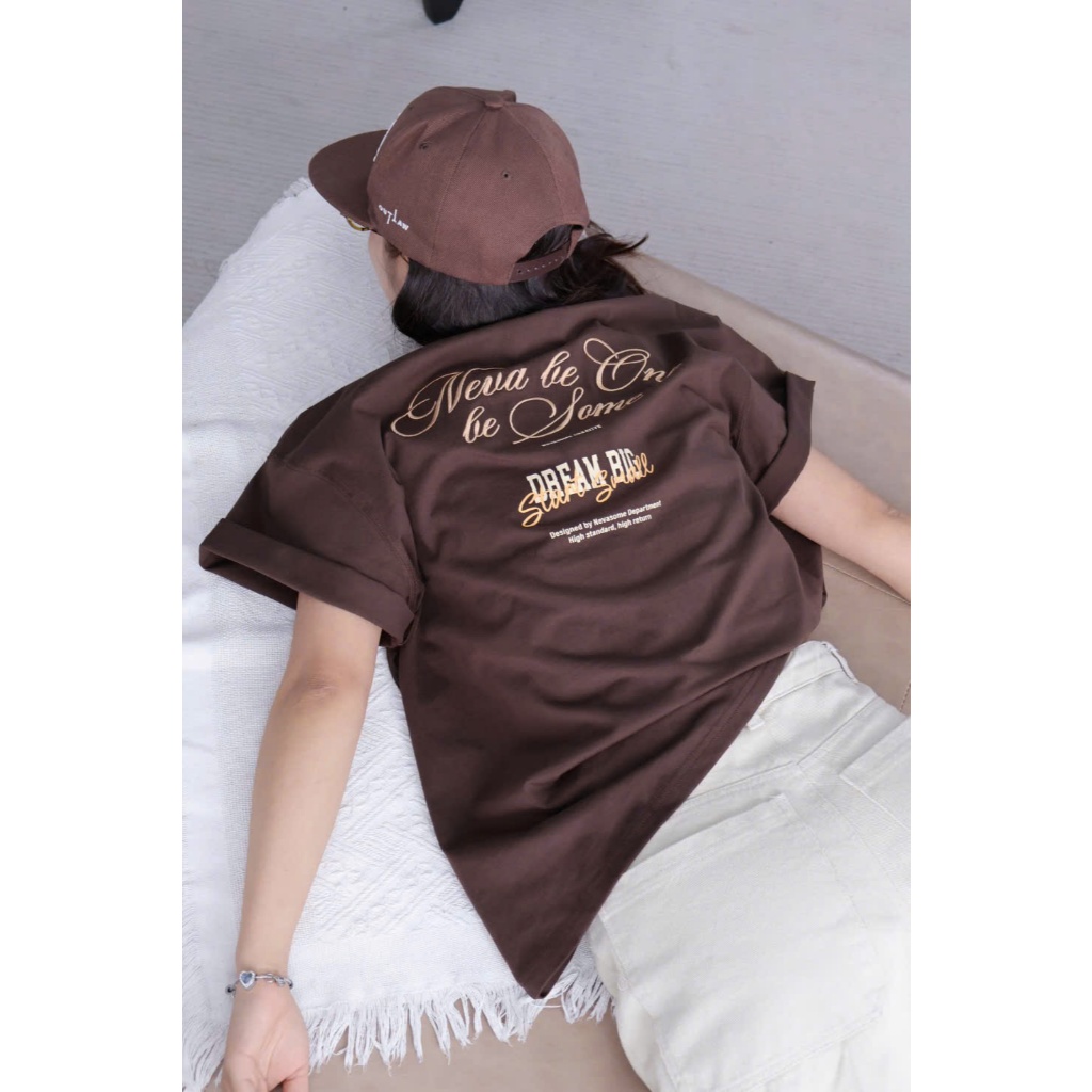 Áo Thun Boxy Dream Big Nevasome Cotton 250gsm Tay Lỡ Form Boxy Rộng Nam Nữ Cổ Tròn | BigBuy360 - bigbuy360.vn