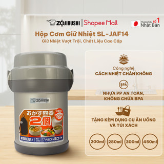  Hộp Cơm Giữ Nhiệt Zojirushi SL-JAF14 - Giữ Nhiệt Tiện Lợi Chất Liệu Bền Bỉ Kèm Túi Đựng Thời Trang Và Dụng Cụ Ăn Uống 