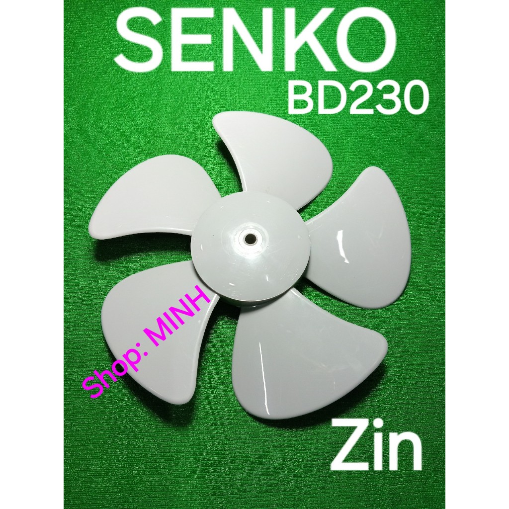 CÁNH quạt Senko BD230 zin theo máy – 17cm, CÁNH 5 LÁ, lỗ cốt tròn quạt hộp 2 tấc quạt bàn đảo Senko