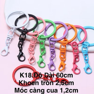 10 -50 Móc Khoá Tròn+Càng Cua 60mm làm phụ kiện trang trí DIY