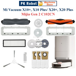 Phụ Kiện Robot Mi Vacuum X10+, X10 Plus, X20+, X20 Plus, Mijia Gen2 C102CN Chổi Lăn, Chổi Cạnh, Bộ Lọc, Giẻ Lau, Túi Bụi