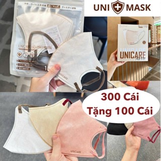 [300 Cái Tặng 100 Cái] Khẩu trang 6D PRO UNICARE, hàng cao cấp chính hãng UNI MASK - salamy