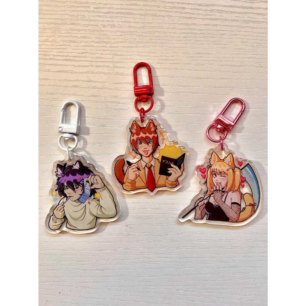 Kitty Light, Misa, L | Notebook Death Anime | Acrylic Keychains