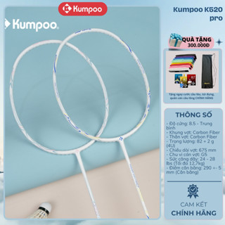   Chính hãng-Bảo hành  Kumpoo K520 Pro K520 Pro +  Căng Sẵn 11kg Tặng Kèm Cước Quấn Cán Túi Đựng Vợt chính hãng 