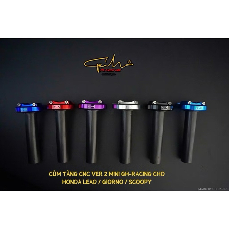 Cùm tăng cnc Ghracing VER-2 mini cho Lead Giorno Scoopy - Cùm tăng Ghracing chính hãng