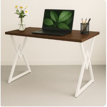 Bàn Làm Việc Khung Sắt Hình Tam Giác Sơn Tĩnh Điện Mặt Gỗ MDF – Thiết Kế Hiện Đại | BigBuy360 - bigbuy360.vn