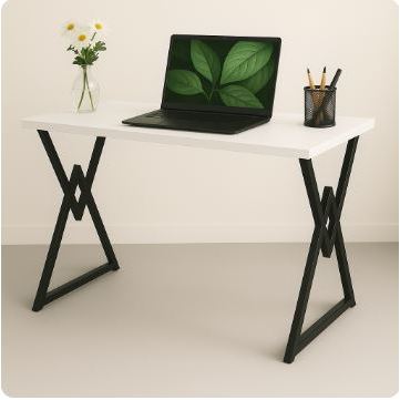 Bàn Làm Việc Khung Sắt Hình Tam Giác Sơn Tĩnh Điện Mặt Gỗ MDF – Thiết Kế Hiện Đại | BigBuy360 - bigbuy360.vn