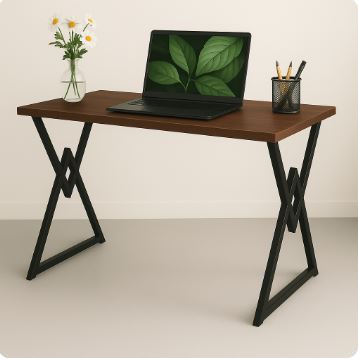 Bàn Làm Việc Khung Sắt Hình Tam Giác Sơn Tĩnh Điện Mặt Gỗ MDF – Thiết Kế Hiện Đại | BigBuy360 - bigbuy360.vn