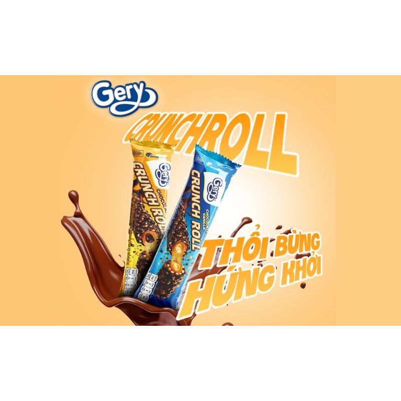 Bánh Cuộn Gery Crunch Roll Phủ Socola