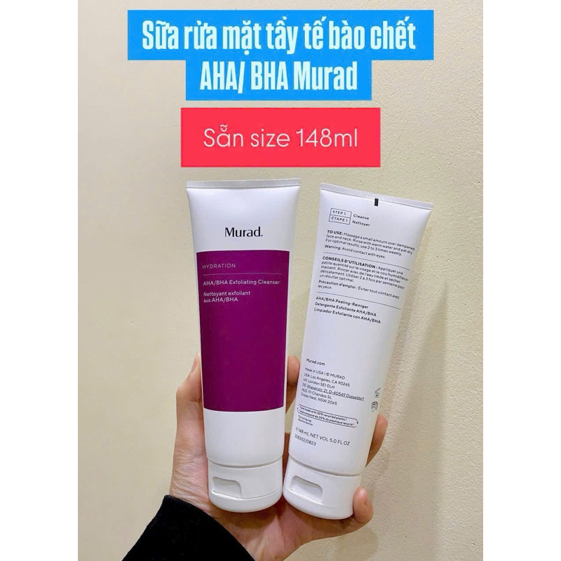 Sữa rửa mặt MURAD AHA/BHA Exfoliating Cleanser 148ml