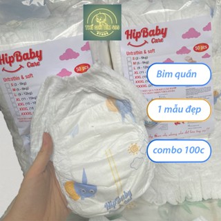 Bỉm Quần Hipbaby care/ 100c bỉm quần hàng một mẫu siêu đẹp cho bé yêu/ size từ 5-25kg