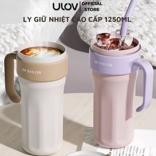  Ly Giữ Nhiệt Cao Cấp Màu Pastel Inox 316 An Toàn Có Ống Hút Tay Cầm ULOV - COCGN11 