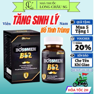  Viên Uống Tăng Cường Sinh Lý Nam Bossmen B52 - Bổ Thận Tráng Dương Bổ Tinh Trùng Hộp 30 Viên 