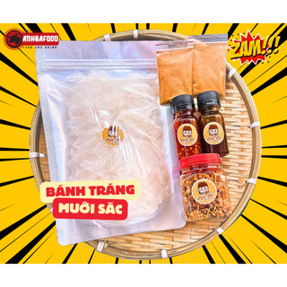 [COMBO 6 MÓN 49K FREE SHIP ] Bánh Tráng Phơi Sương Muối Sặc Ăn Kèm 2 Loại Sốt Tắc Và Sốt Bò