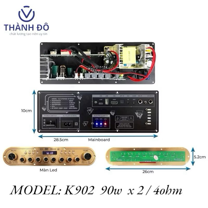 sản phẩm  bo k18 90w x 2  2 kênh stereo