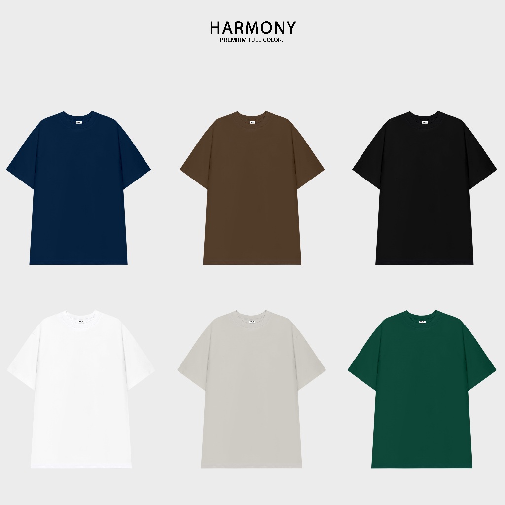 Áo Thun Trơn Cotton FORM BOXY Thoáng Mát Trẻ Trung Năng Động HARMONY T-Shirt Boxy