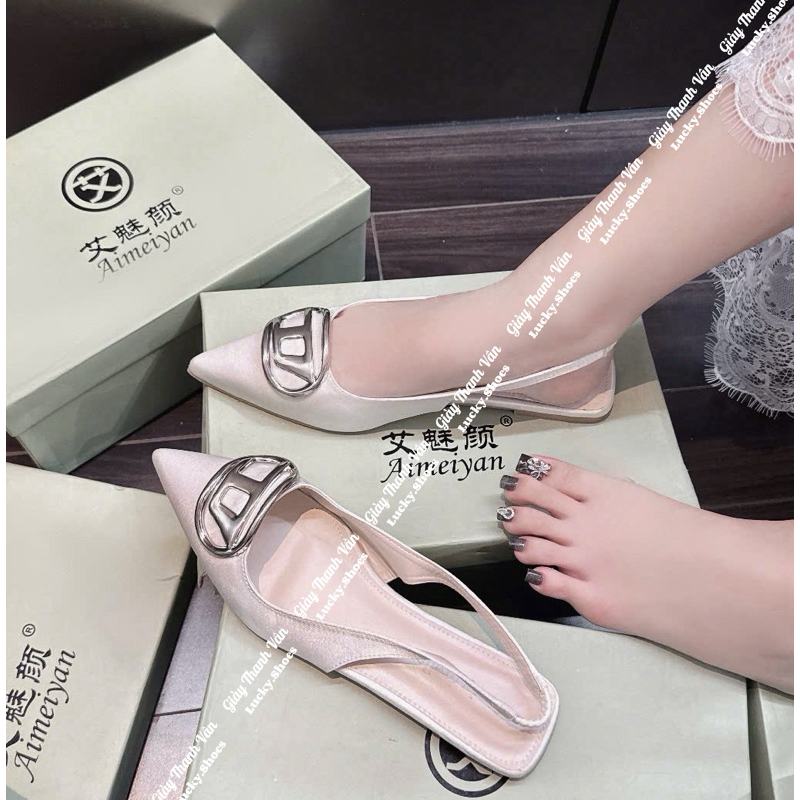 Giày búp bê khoá D mũi nhọn phân sang lắm (S0087)