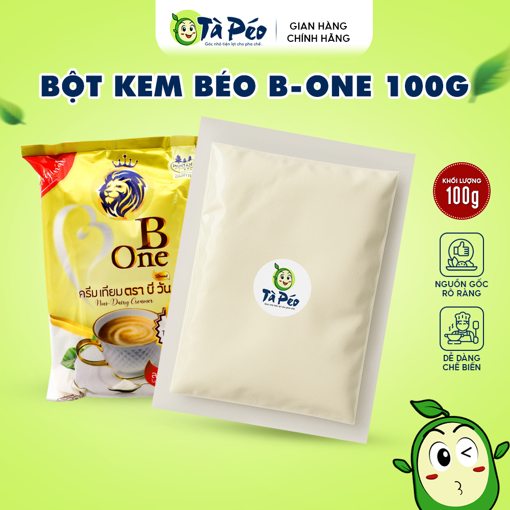 Bột kem béo pha trà sữa B-one Thái Lan gói 100g nguyên liệu pha chế TÀ PÉO