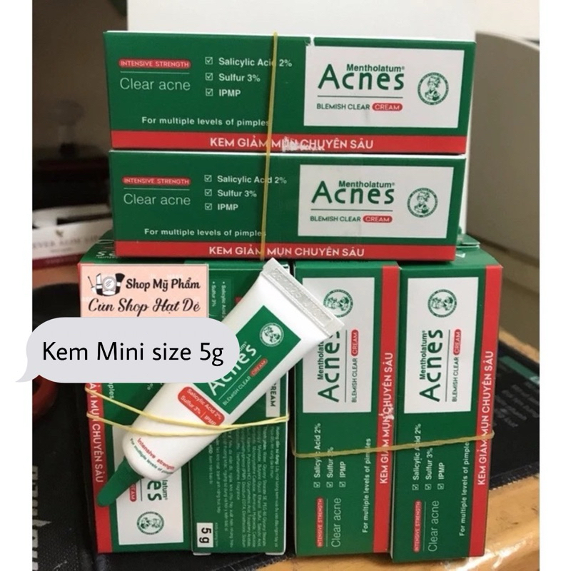 Kem Giảm Mụn Chuyên Sâu Acnes Blemish Clear Cream 5g ( Mẫu Dùng thử )