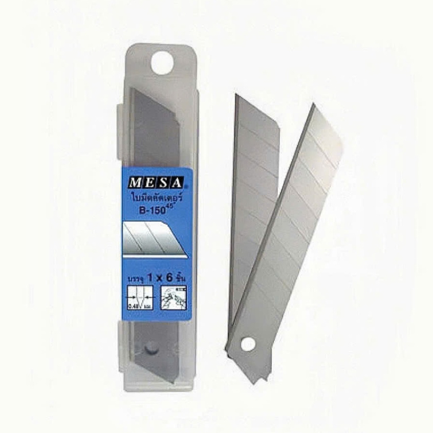Hộp Lưỡi Dao Rọc Giấy Lớn 18mm MESA B-150 (6 Cái/Hộp)