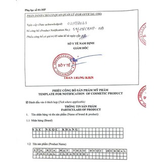 Sữa Rửa Mặt Sắc Ngọc Khang 100g