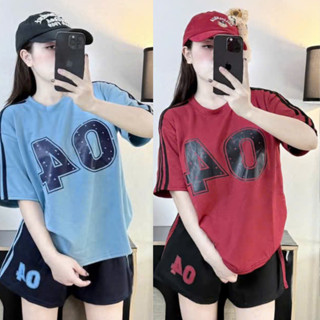 Set đồ bộ nữ mặc nhà rẻ đẹp mùa hè bộ đùi nữ áo phông phom rộng 40-70KG bigsize chất thun coton su in 04