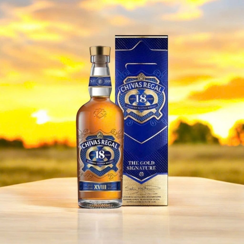 VỎ CHAI RƯỢU NGOẠI CHIVAS 18 700ml 2024 Trang trí nhà cửa quầy bar