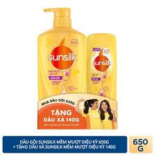 Dầu gội SUNSILK Mềm mượt diệu kỳ chai 650g tặng kèm chai Sunsilk xả 140g