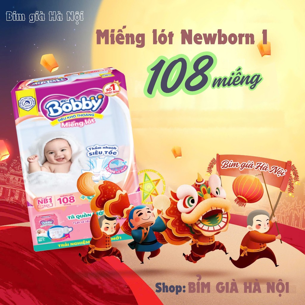 Miếng lót Bobby Newborn 64+6 miếng siêu thấm. có thể dùng thay BVS #bobby #newborn Bobby #BVs bobby 