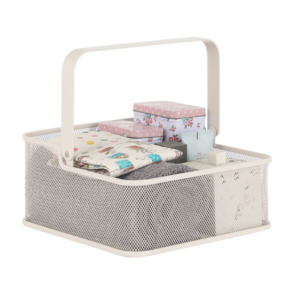 Giỏ Đựng Đồ Sắt ABELLIN Màu Trắng|Index Living Mall| Nội Thất Thái Lan