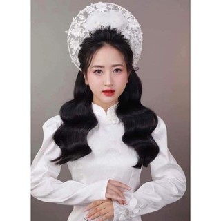 Mấn hoa đỏ. mấn áo dài
