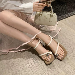 DÉP CAO GÓT NỮ XỎ NGÓN CÓ CHARM PHỐI MÀU TRENDY - GÓT LOE CAO 7phân chất si mềm