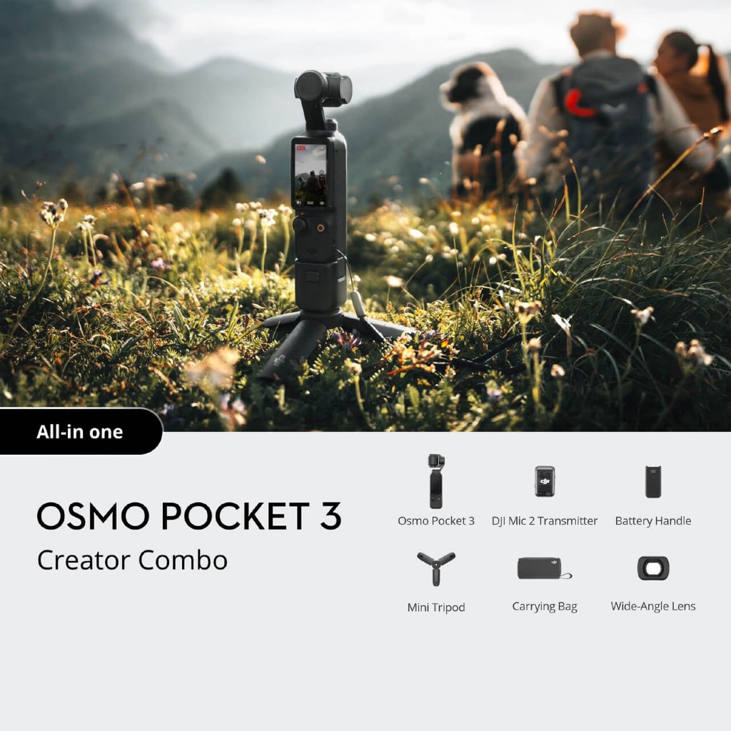 Máy quay DJI Osmo Pocket 3 Creator Combo - Bảo hành 12 tháng chính hãng toàn quốc | BigBuy360 - bigbuy360.vn