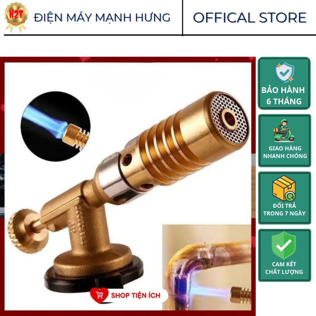 Đèn khò ga mini,đầu khò ga oxy đồng nguyên khối,độ bền cao