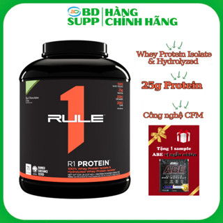 [Kèm Quà] Rule 1 Whey Protein Isolate Hydrolyzed 5Lbs (70-76sv), Đạm Whey R1 Hỗ Trợ Phục Hồi Cơ Bắp