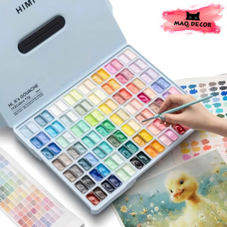 Mao Hỏa Tốc - Màu Gouache 112pc HIMI Twin Split Cup 112 Màu - Phiên Bản Sinh Đôi