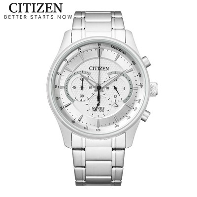 Đồng Hồ Nam Citizen Pin-Quartz Dây Thép Không Gỉ AN8190-51A - Mặt Trắng (42mm)