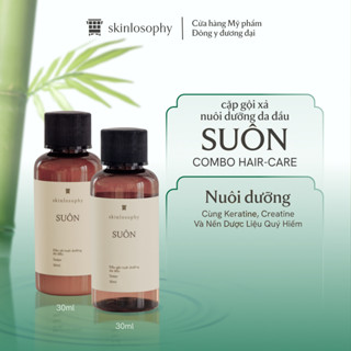 [Travel Size] Combo Dầu Gội Và Xả Suôn Skinlosophy Giúp Nuôi Dưỡng Tóc Và Da Đầu - 30ml