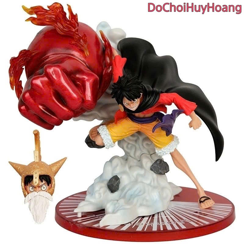 Mô hình tượng Luffy Gear 3 nắm đấm lửa to One Piece 23cm