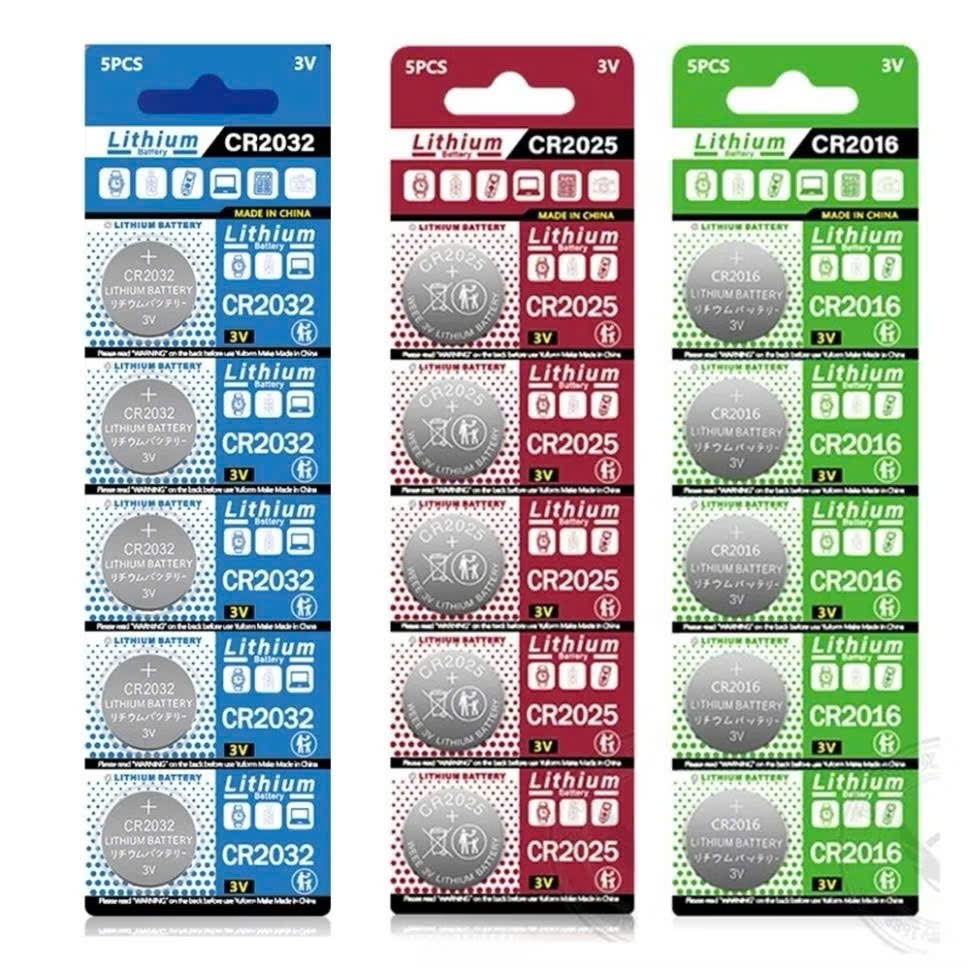 Vỉ 5 Pin Cúc CR2032 CR2025 CR2016 3V pin chất lượng giá rẻ cho AirTag Smartkey Cmos Máy tính Đ Khiển