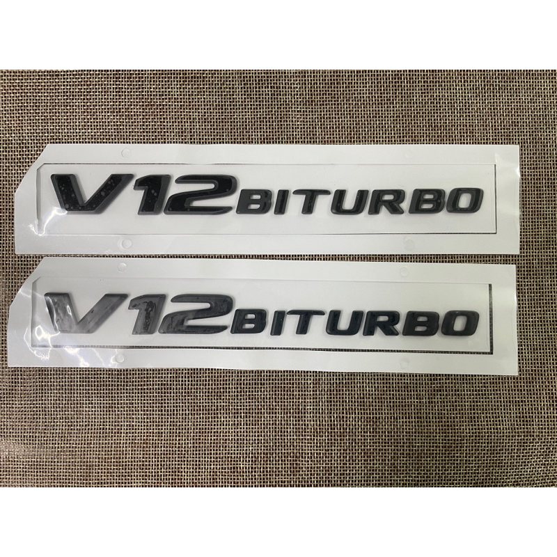 Chữ tem xe V12 biturbo amg - Dán xe maybach s450