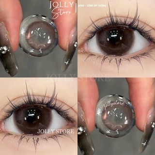   6M  Lens Kính áp tròng 238 Choco JOLLY STORE giãn vừa 14.2mm LUNA EYES 