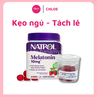 Kẹo ngủ Natrol Melatonin 10mg hỗ trợ ngủ ngon của Mỹ