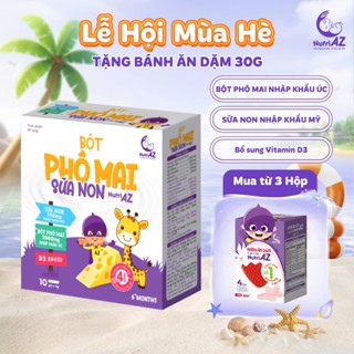 Phô Mai Tách Muối Sữa Non NutriAZ Nhập Khẩu GIúp Phát Triển Chiều Cao Cho Bé Ăn Dặm Từ 6 Tháng Tuổi