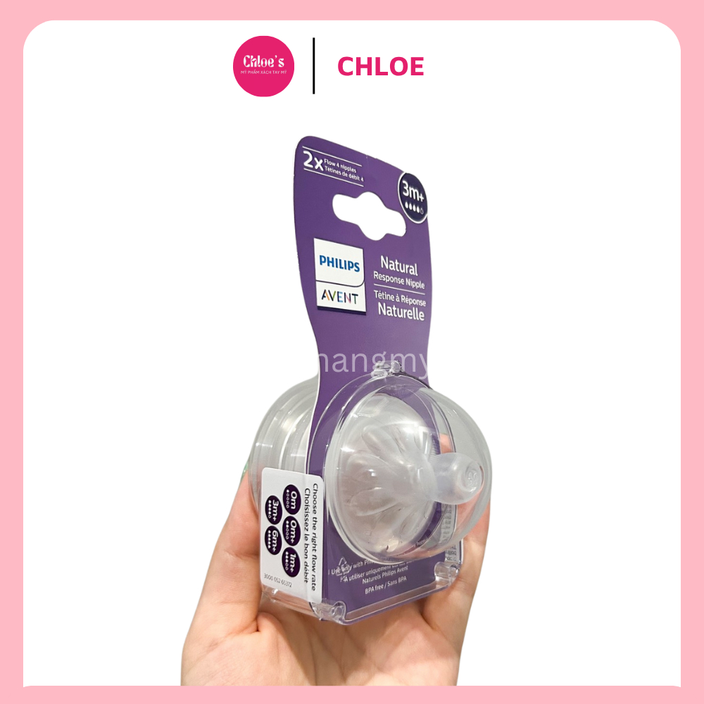 Núm ty avent natural cổ rộng mẫu mới núm nhám đủ size Mỹ
